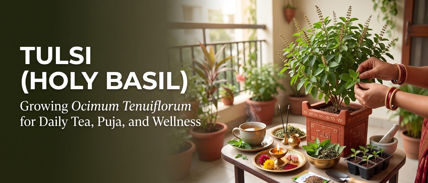 Tulsi (Holy Basil): Growing Ocimum Tenuiflorum for Daily Tea, Puja, and Wellness