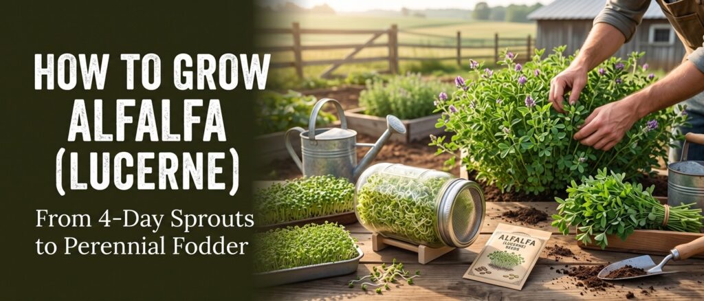 How to Grow Alfalfa (Lucerne): From 4-Day Sprouts to Perennial Fodder
