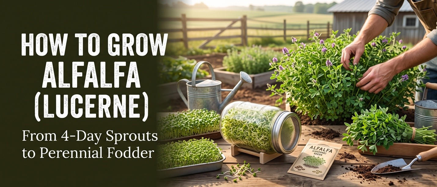How to Grow Alfalfa (Lucerne): From 4-Day Sprouts to Perennial Fodder
