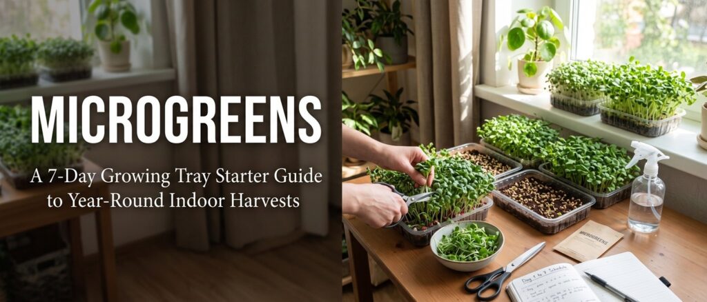 Microgreens: A 7-Day Growing Tray Starter Guide to Year-Round Indoor Harvests