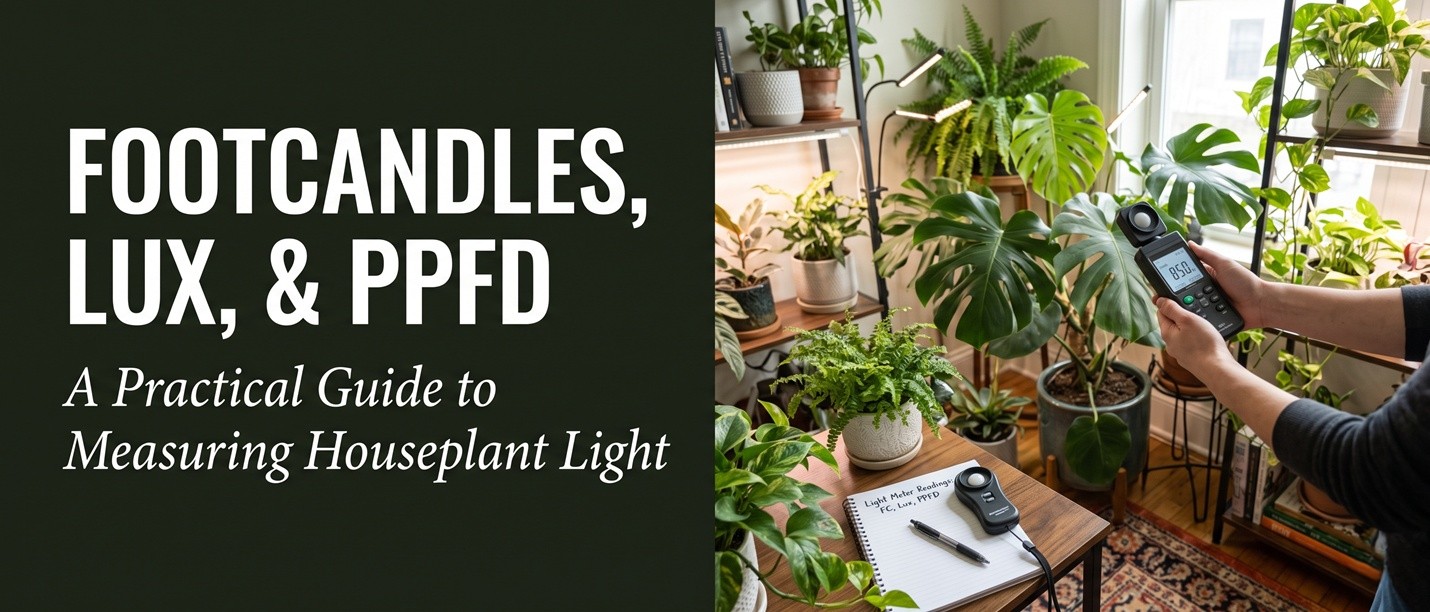 Footcandles, Lux, and PPFD: A Practical Guide to Measuring Houseplant Light