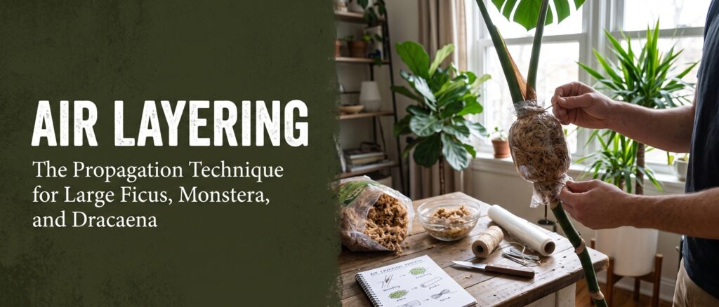 Air Layering: The Propagation Technique for Large Ficus, Monstera, and Dracaena