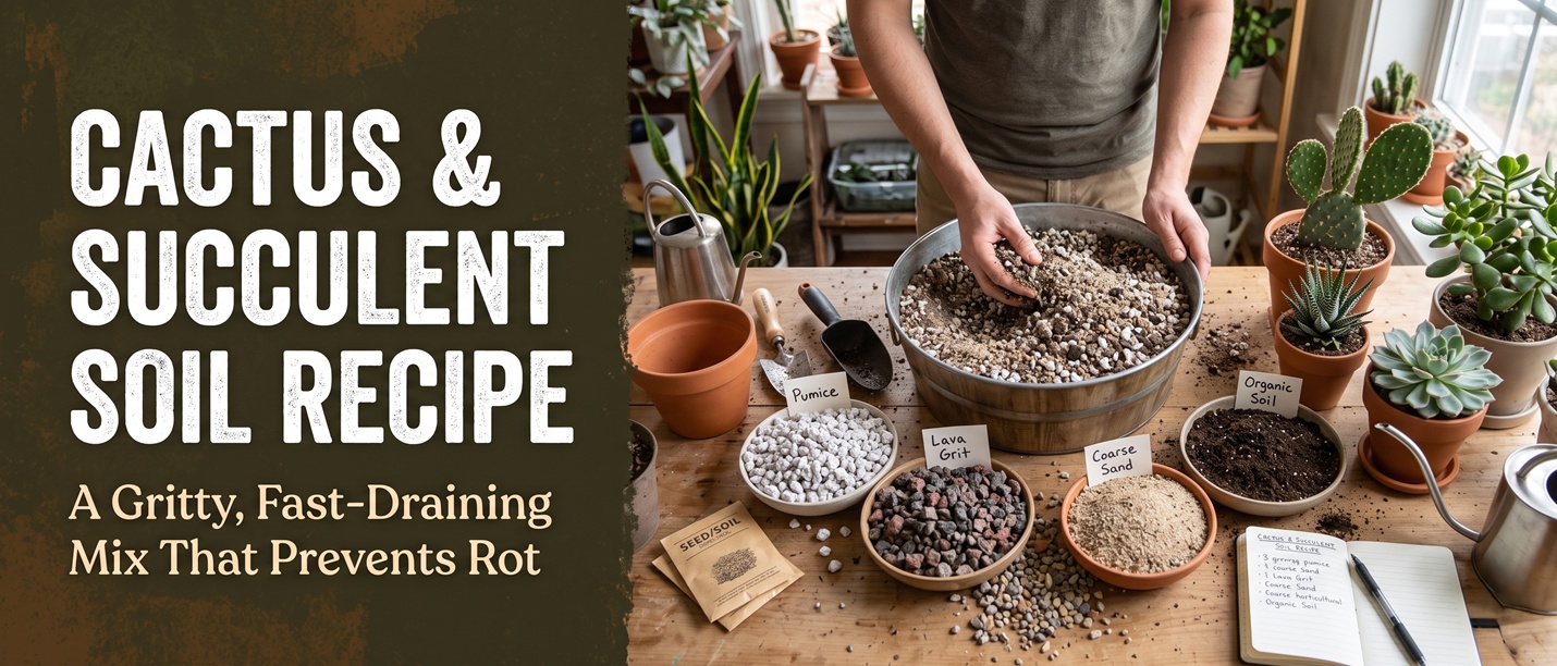 Cactus & Succulent Soil Recipe: A Gritty, Fast-Draining Mix That Prevents Rot