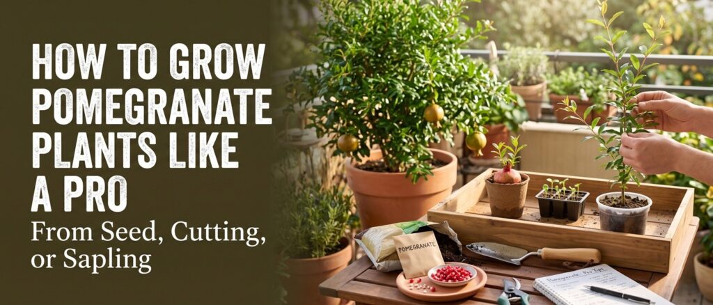 How to Grow Pomegranate Plants Like a Pro: From Seed, Cutting, or Sapling
