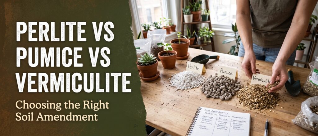 Perlite vs Pumice vs Vermiculite: Choosing the Right Soil Amendment